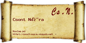Csont Nóra névjegykártya