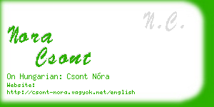 nora csont business card