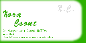 nora csont business card